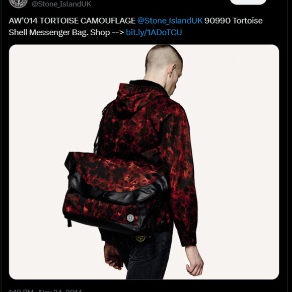 STONE ISLAND AW'014 TORTOISE CAMOUFLAGE 90990 Messenger Bag - Picture 1 of 15